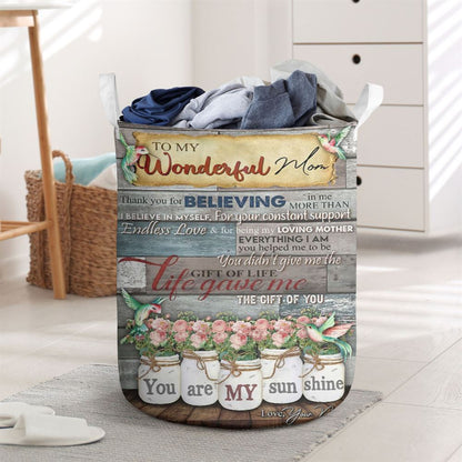 Mother's Day Laundry Basket, Personalized Thank You For Believing Me Mother's Day Laundry Basket, Mother's Day Gift, Storage Basket For Mom