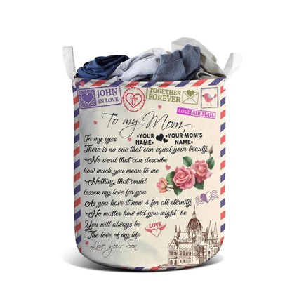 Mother's Day Laundry Basket, Personalized To My Mom In My Eyes Mother's Day Laundry Basket, Mother's Day Gift, Storage Basket For Mom