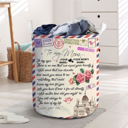 Mother's Day Laundry Basket, Personalized To My Mom In My Eyes Mother's Day Laundry Basket, Mother's Day Gift, Storage Basket For Mom