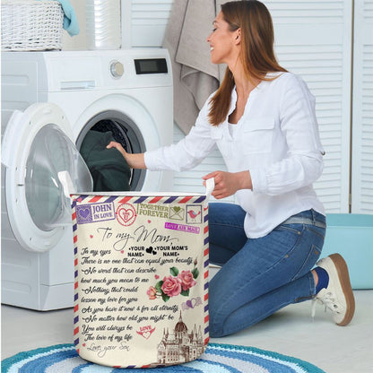 Mother's Day Laundry Basket, Personalized To My Mom In My Eyes Mother's Day Laundry Basket, Mother's Day Gift, Storage Basket For Mom