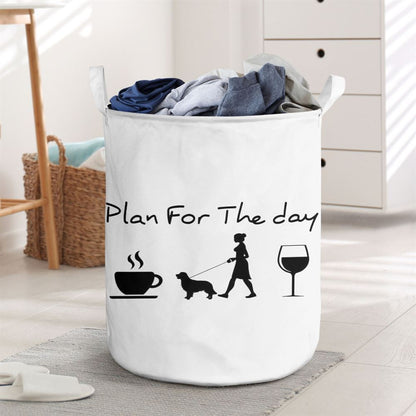 Mother's Day Laundry Basket, Plan For The Day Dog Mom Laundry Basket, Mother's Day Gift, Storage Basket For Mom