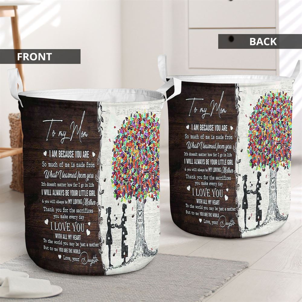 Mother's Day Laundry Basket, Thank You For The Sacrifices You Make Everyday Mom Laundry Basket, Mother's Day Gift, Storage Basket For Mom