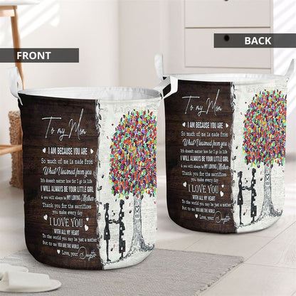 Mother's Day Laundry Basket, Thank You For The Sacrifices You Make Everyday Mom Laundry Basket, Mother's Day Gift, Storage Basket For Mom