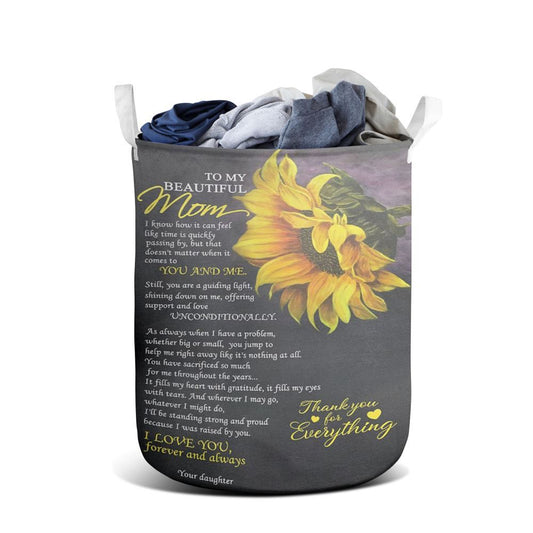 Mother's Day Laundry Basket, To My Beautiful Mom Premium Laundry Basket, Mother's Day Gift, Storage Basket For Mom