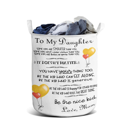 Mother's Day Laundry Basket, To My Daughter From Mom Vertical Laundry Basket, Mother's Day Gift, Storage Basket For Mom