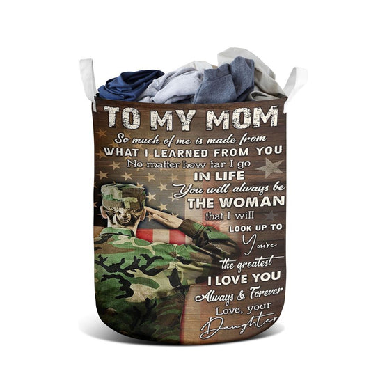 Mother's Day Laundry Basket, To My Mom I Love You Always And Forever Portrait Laundry Basket, Mother's Day Gift, Storage Basket For Mom