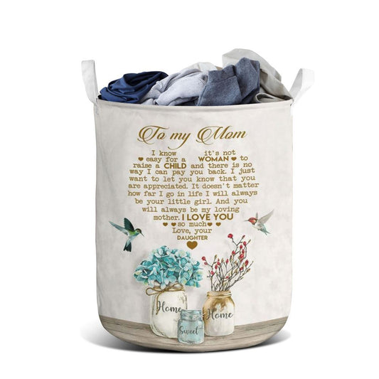 Mother's Day Laundry Basket, To My Mom I Love You Laundry Basket, Mother's Day Gift, Storage Basket For Mom