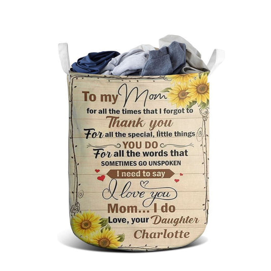 Mother's Day Laundry Basket, To My Mom I Love You Mother's Day Laundry Basket, Mother's Day Gift, Storage Basket For Mom