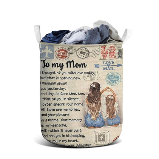 Mother's Day Laundry Basket, To My Mom I Thought Of You Mother's Day Laundry Basket, Mother's Day Gift, Storage Basket For Mom