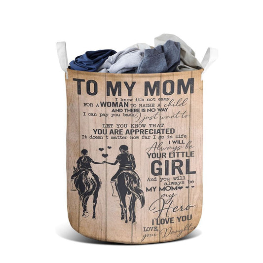 Mother's Day Laundry Basket, To My Mom Love From Daughter Mother's Day 1 Laundry Basket, Mother's Day Gift, Storage Basket For Mom