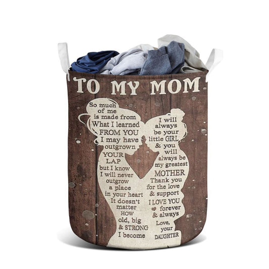 Mother's Day Laundry Basket, To My Mom Love From Daughter Mother's Day Laundry Basket, Mother's Day Gift, Storage Basket For Mom