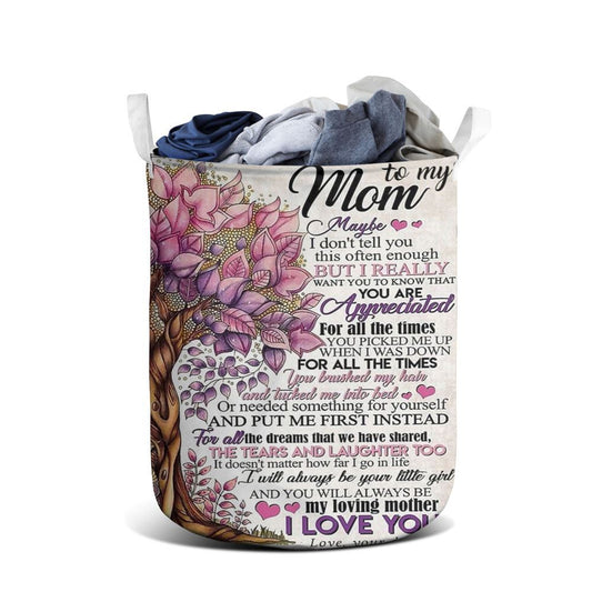 Mother's Day Laundry Basket, To My Mom Maybe I Don't Tell You Mother's Day Laundry Basket, Mother's Day Gift, Storage Basket For Mom