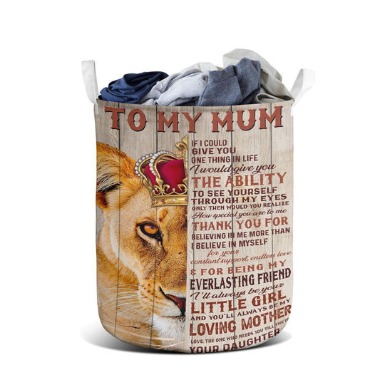 Mother's Day Laundry Basket, To My Mum Lion Laundry Basket Laundry Basket, Mother's Day Gift, Storage Basket For Mom
