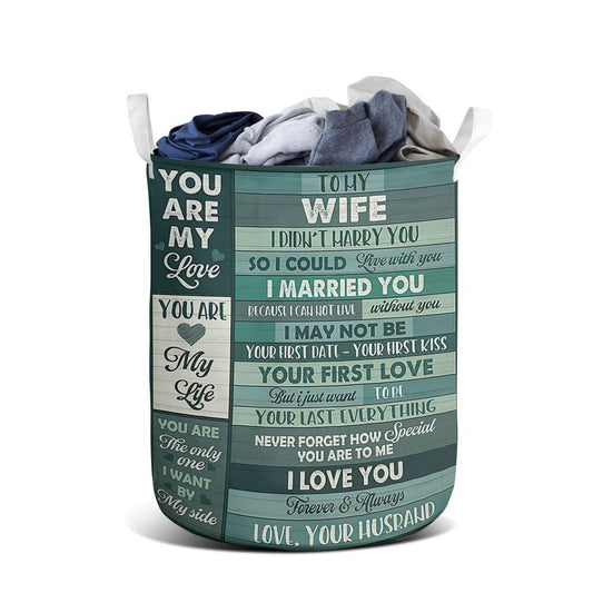 Mother's Day Laundry Basket, To My Wife You Are My Love Laundry Basket, Mother's Day Gift, Storage Basket For Mom