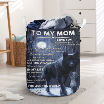 Mother's Day Laundry Basket, To The World You Maybe Just A Mother Laundry Basket, Mother's Day Gift, Storage Basket For Mom