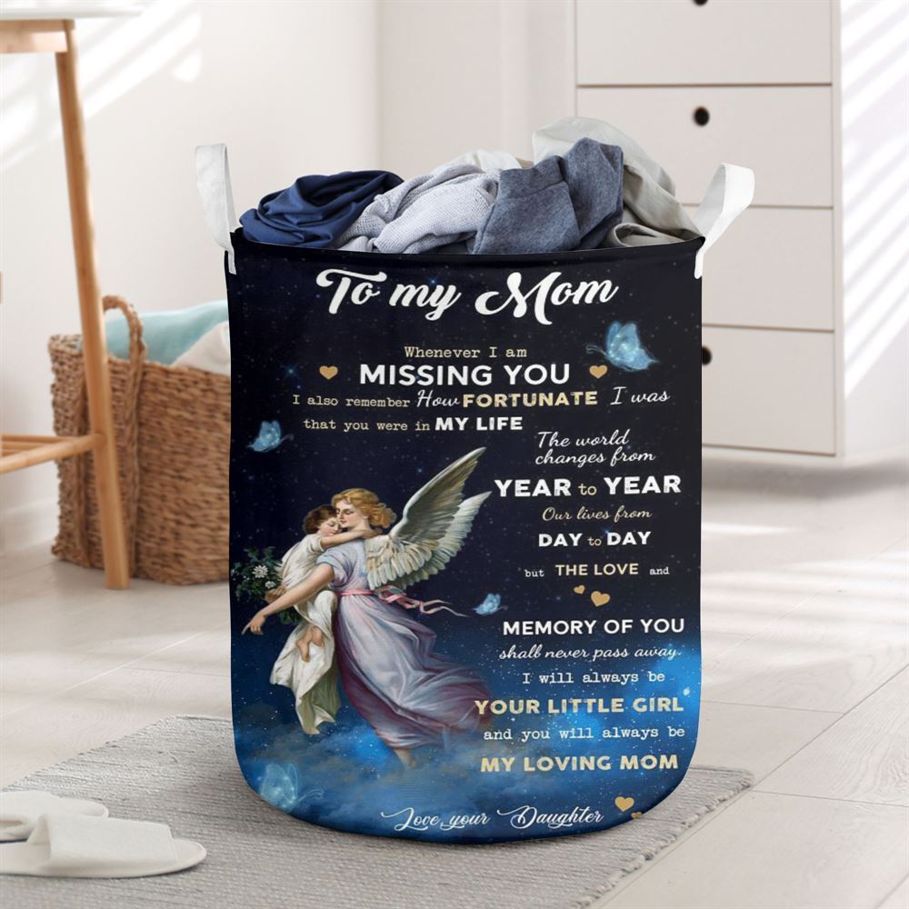 Mother's Day Laundry Basket, Whenever I Am Missing You Laundry Basket, Mother's Day Gift, Storage Basket For Mom