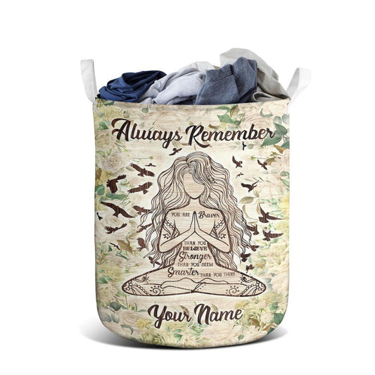 Mother's Day Laundry Basket, Yoga Always Remember To My Husband Personalized Laundry Basket, Mother's Day Gift, Storage Basket For Mom