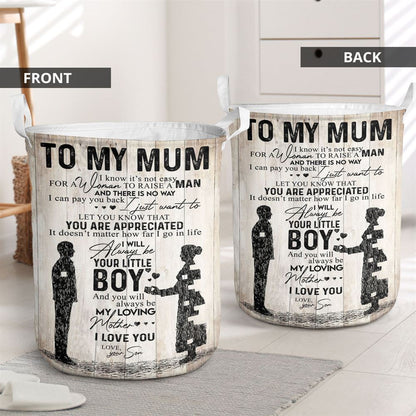 Mother's Day Laundry Basket, You Are Appreciated Laundry Basket Prints, Mother's Day Gift, Storage Basket For Mom