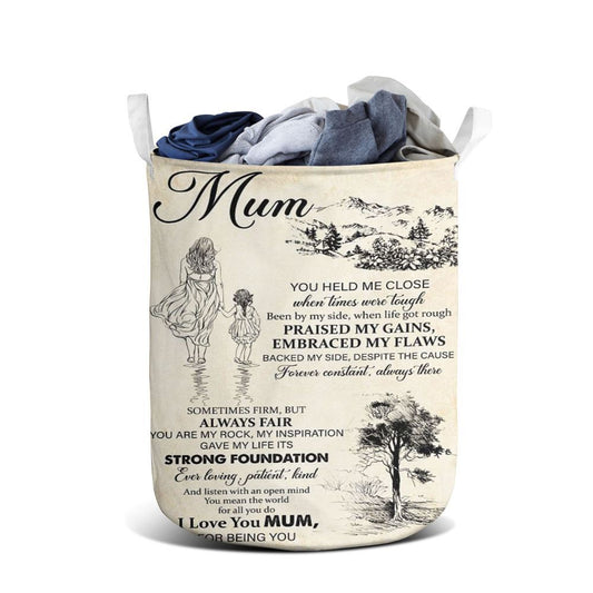 Mother's Day Laundry Basket, You Held Me Close When Times Were Tough Laundry Baskets, Mother's Day Gift, Storage Basket For Mom