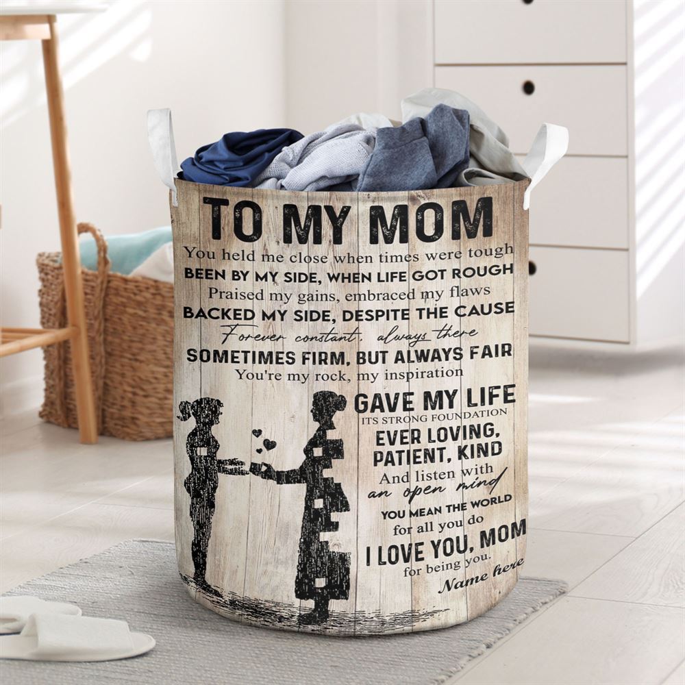 Mother's Day Laundry Basket, You Held Me From Daughter Laundry Basket, Mother's Day Gift, Storage Basket For Mom