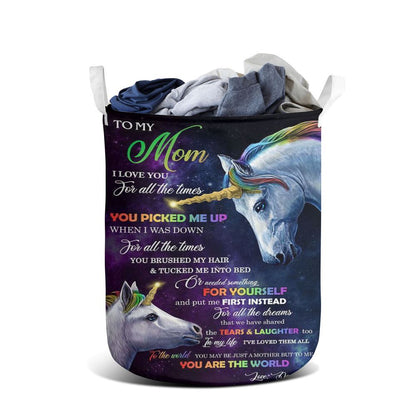 Mother's Day Laundry Basket, You Picked Me Up When I Was Down Laundry Basket, Mother's Day Gift, Storage Basket For Mom