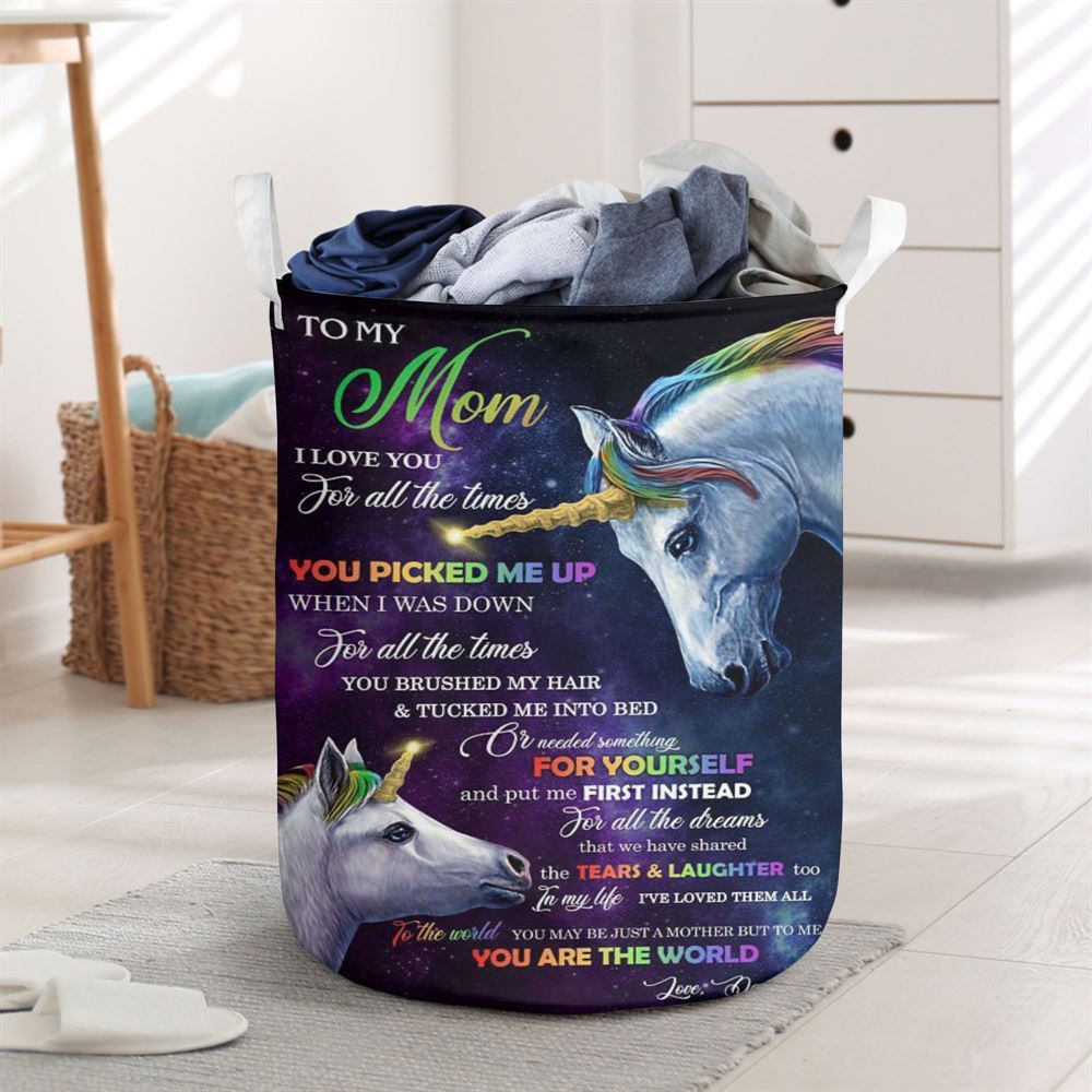 Mother's Day Laundry Basket, You Picked Me Up When I Was Down Laundry Basket, Mother's Day Gift, Storage Basket For Mom