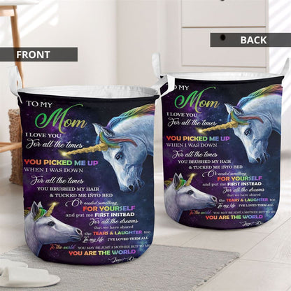 Mother's Day Laundry Basket, You Picked Me Up When I Was Down Laundry Basket, Mother's Day Gift, Storage Basket For Mom