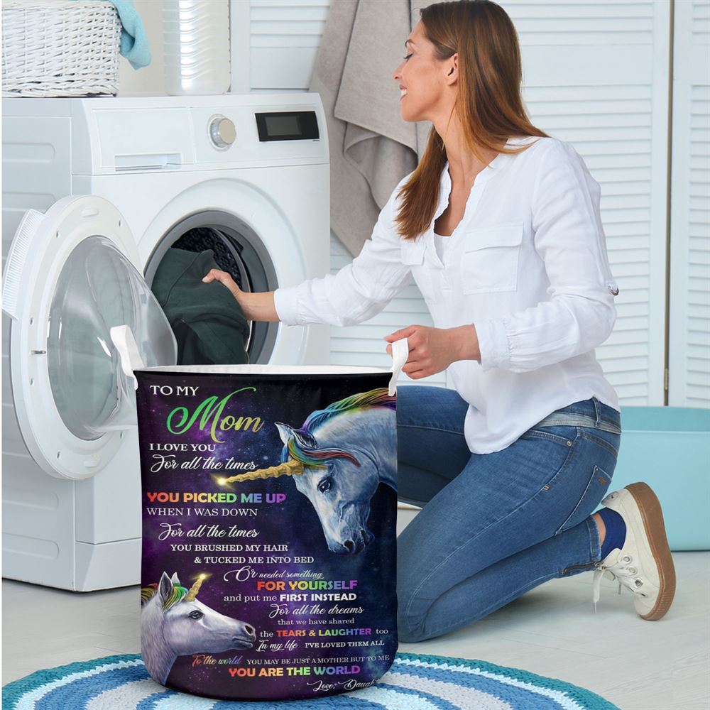 Mother's Day Laundry Basket, You Picked Me Up When I Was Down Laundry Basket, Mother's Day Gift, Storage Basket For Mom