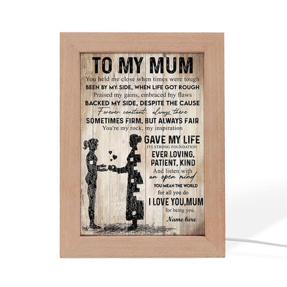 Mum You Held Me Close From Daughter Frame Lamp, Mother's Day Night Light, Best Mom Ever, Gift For Mom
