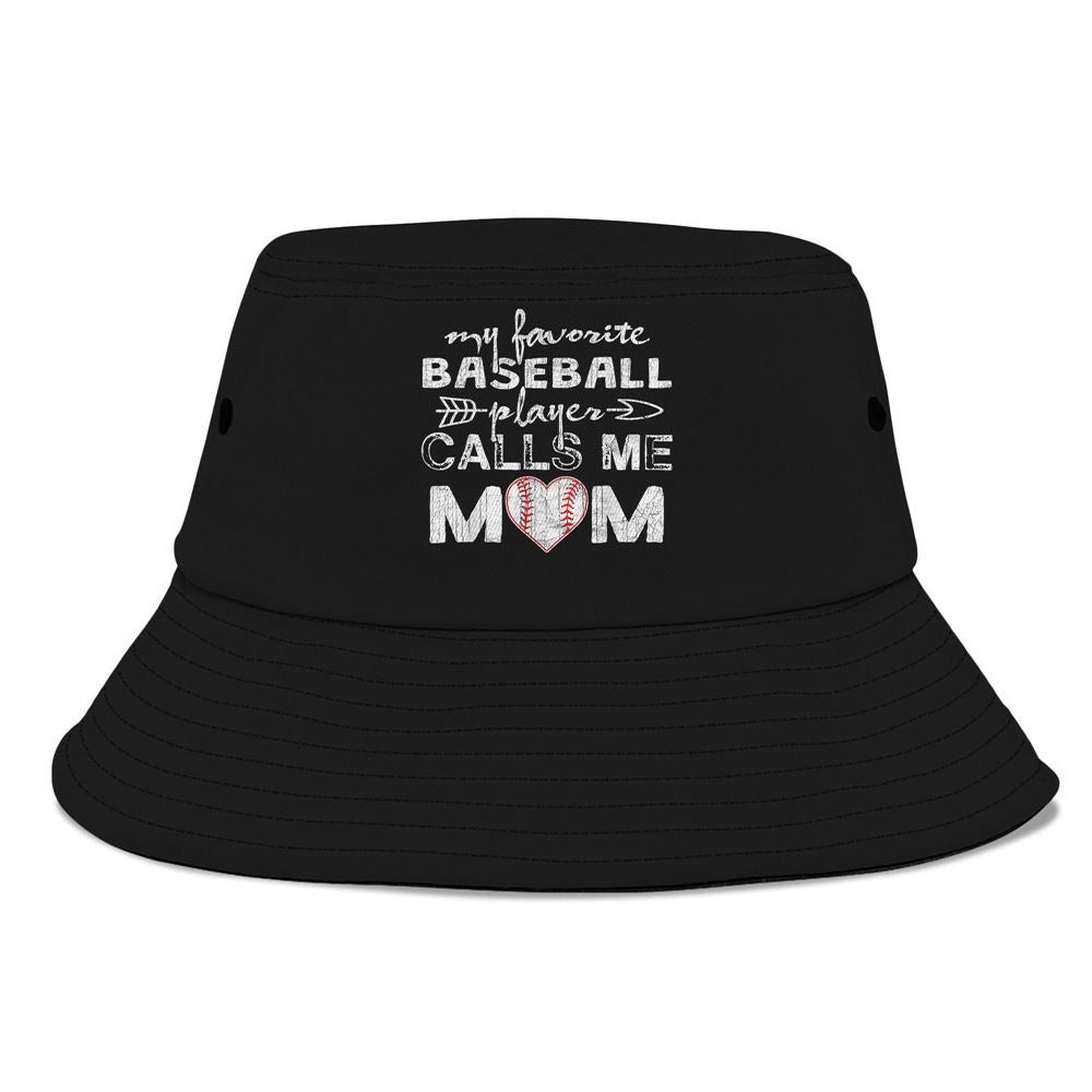 My Favorite Baseball Player Calls Me Mom Bucket Hat, Mother's Day Bucker Hat, Mother's Day Gift, Women's Sun Hats