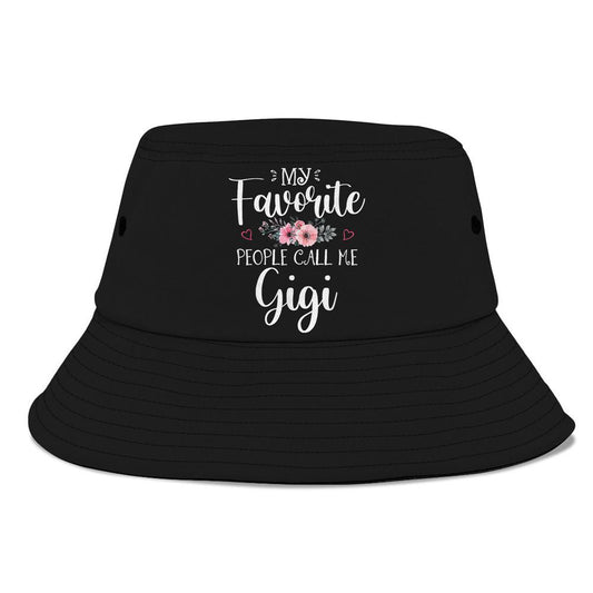 My Favorite People Call Me Gigi Floral Bucket Hat, Mother's Day Bucker Hat, Mother's Day Gift, Women's Sun Hats