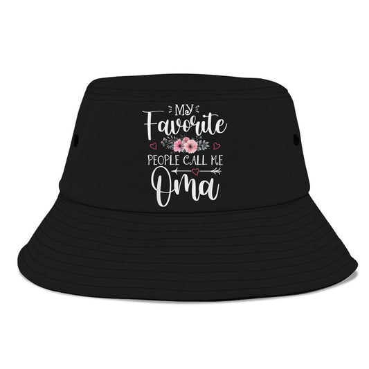 My Favorite People Call Me Oma Floral Bucket Hat, Mother's Day Bucker Hat, Mother's Day Gift, Women's Sun Hats