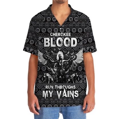 Native America Cherokee Blood Run Throughs My Vains Hawaiian Shirt, Funny Hawaiian Shirt, Usa Hawaiian Shirt, Vintage Hawaiian Shirts