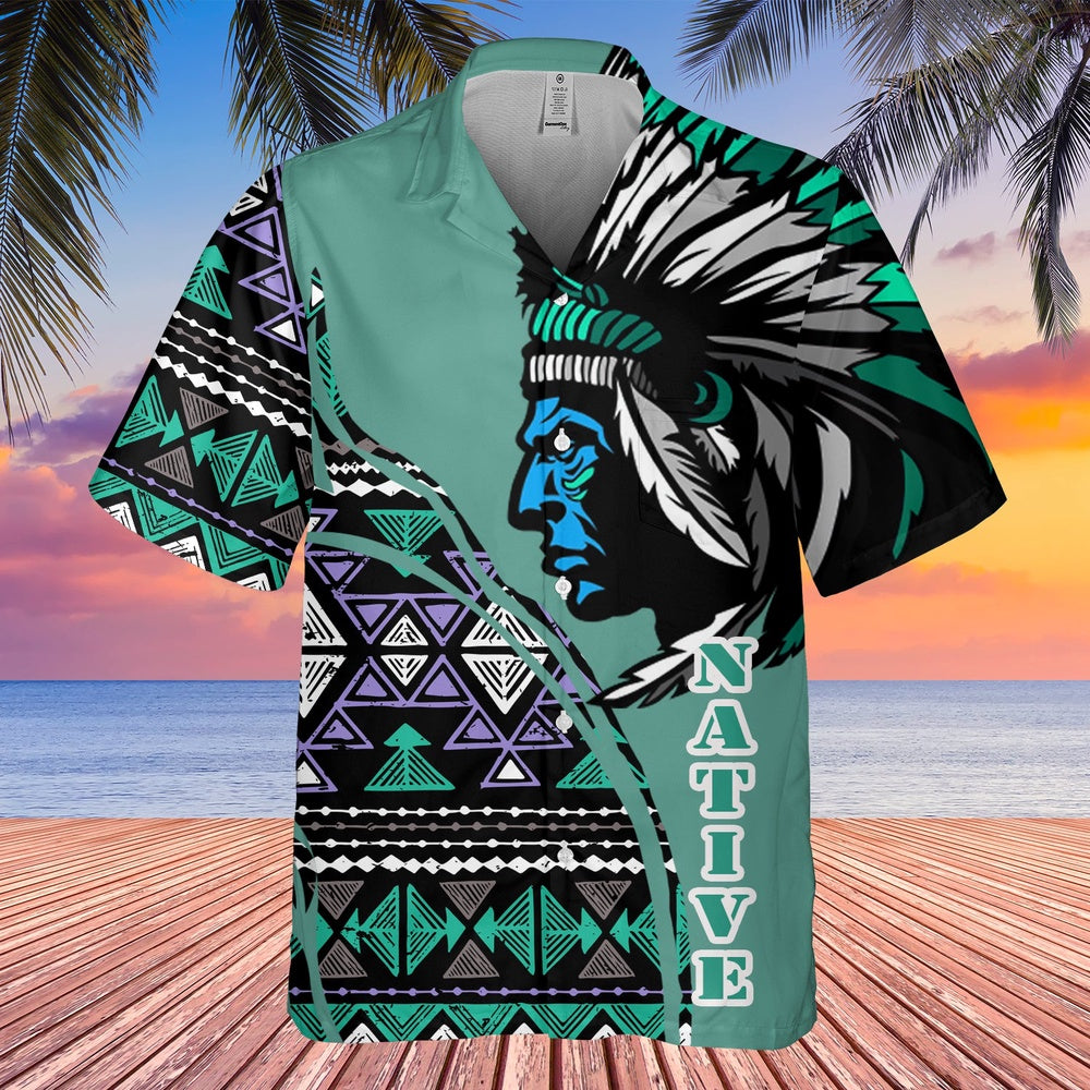 Native American Hawaiian Shirt, Ancestral Lore Hawaiian Shirt, Native American Chief Shirt, Native Pattern Shirt