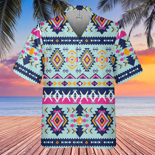 Native American Hawaiian Shirt, Awaken Your Living Space With Vibrant Patterned Hawaiian Shirt, Native Pattern Shirt
