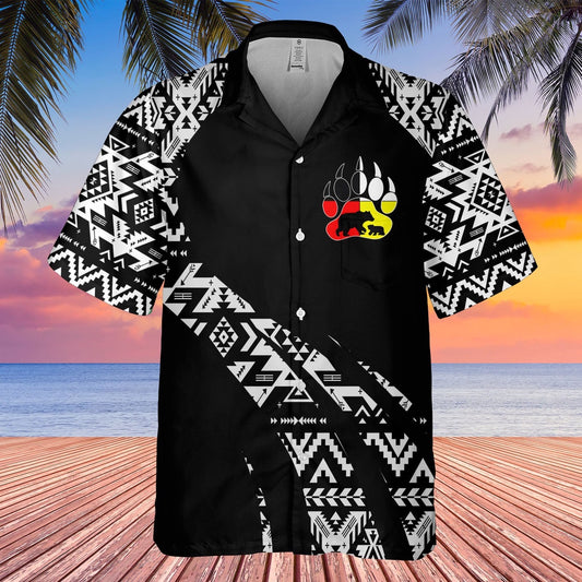 Native American Hawaiian Shirt, Bear For Kidsbear For Kids Hawaiian Shirt, Native Pattern Shirt