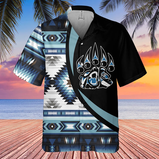 Native American Hawaiian Shirt, Bear Growl Hawaiian Shirt, Native Pattern Shirt