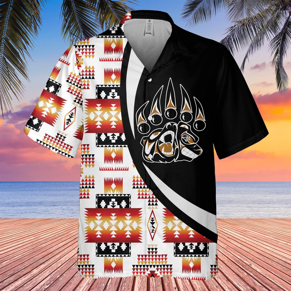 Native American Hawaiian Shirt, Bear Legend Hawaiian Shirt, Native Pattern Shirt
