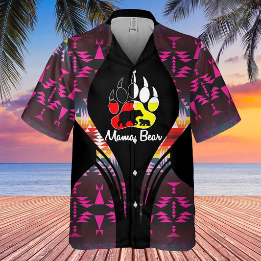 Native American Hawaiian Shirt, Bear Print Product Hawaiian Shirt, Native Pattern Shirt