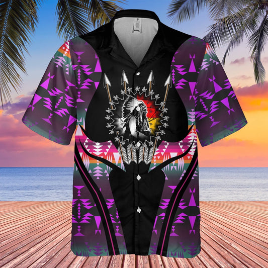 Native American Hawaiian Shirt, Circle Of Courage Hawaiian Shirt, Native American Chief Shirt, Native Pattern Shirt