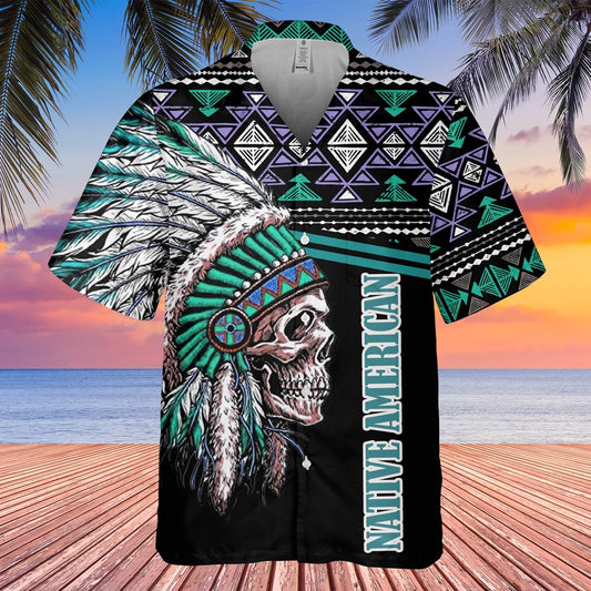 Native American Hawaiian Shirt, Circle Of Happiness Hawaiian Shirt, Native American Chief Shirt, Native Pattern Shirt