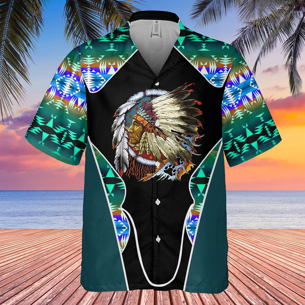 Native American Hawaiian Shirt, Cloud Dance Hawaiian Shirt, Native American Chief Shirt, Native Pattern Shirt