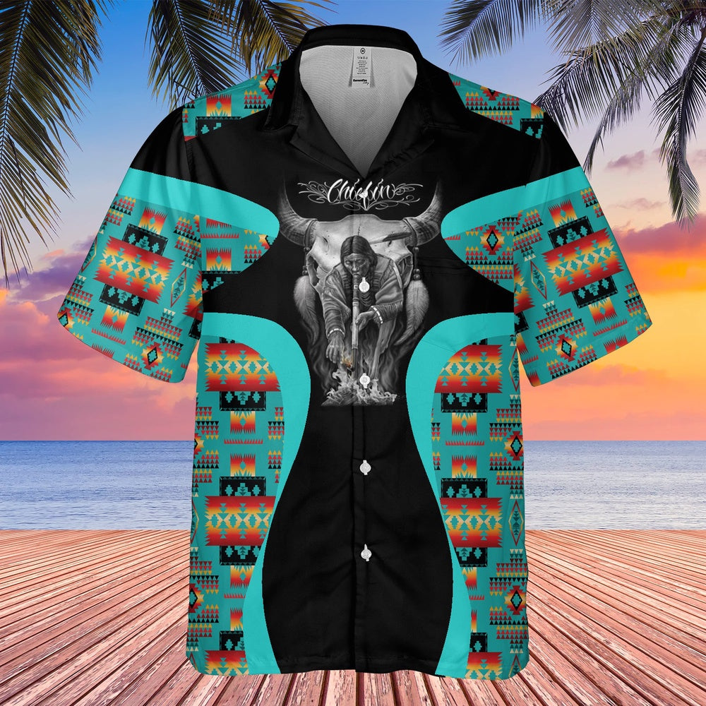 Native American Hawaiian Shirt, Colorful Life Hawaiian Shirt, Native Pattern Shirt