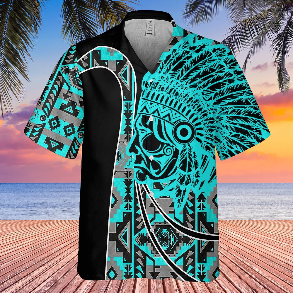 Native American Hawaiian Shirt, Dark Wild Soul Hawaiian Shirt, Native American Chief Shirt, Native Pattern Shirt