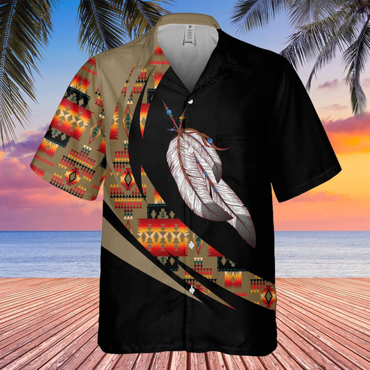 Native American Hawaiian Shirt, Dreamy Feather Soar With Childhood Dreams Hawaiian Shirt, Native Pattern Shirt