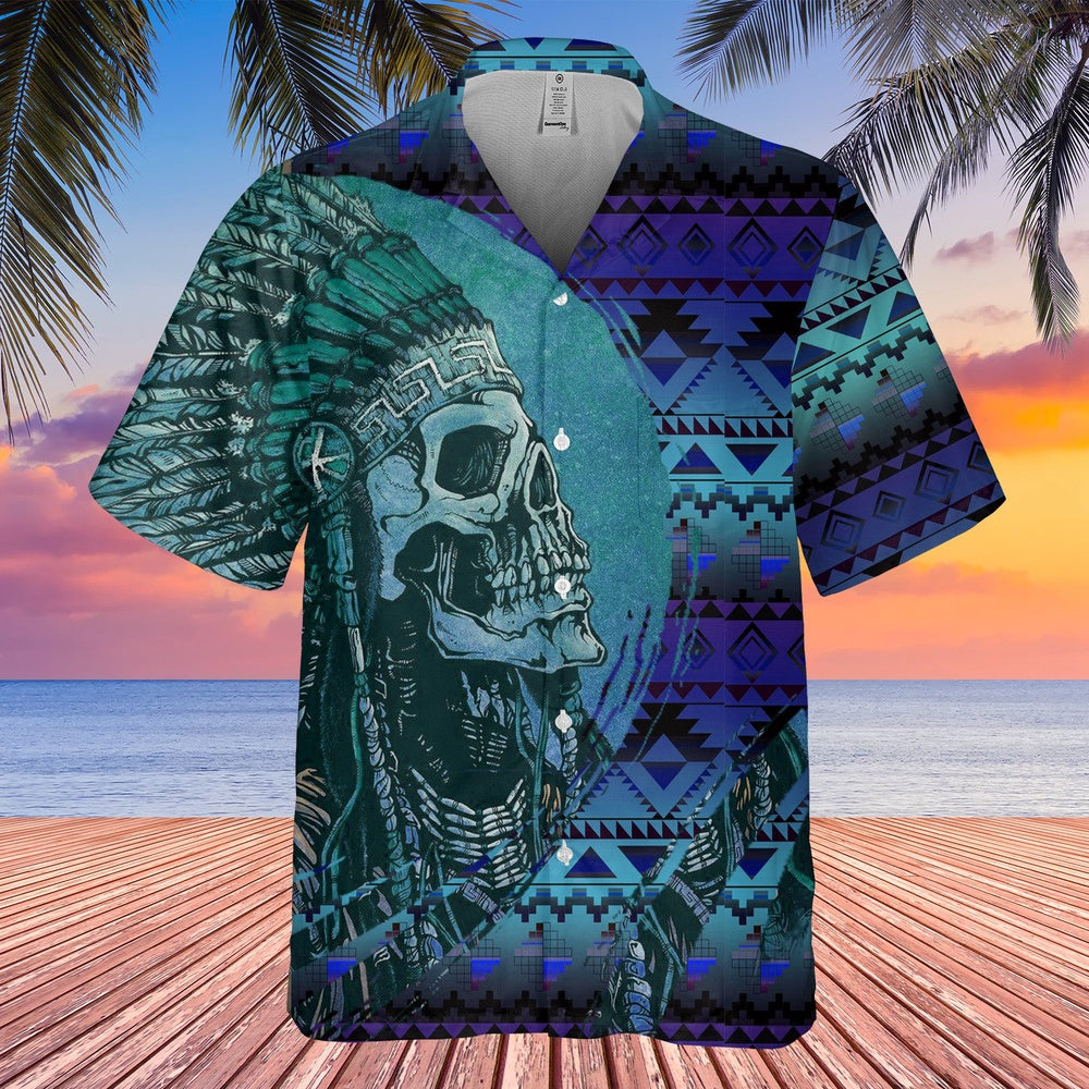 Native American Hawaiian Shirt, Echo Of Sacred Drums Hawaiian Shirt, Native American Chief Shirt, Native Pattern Shirt