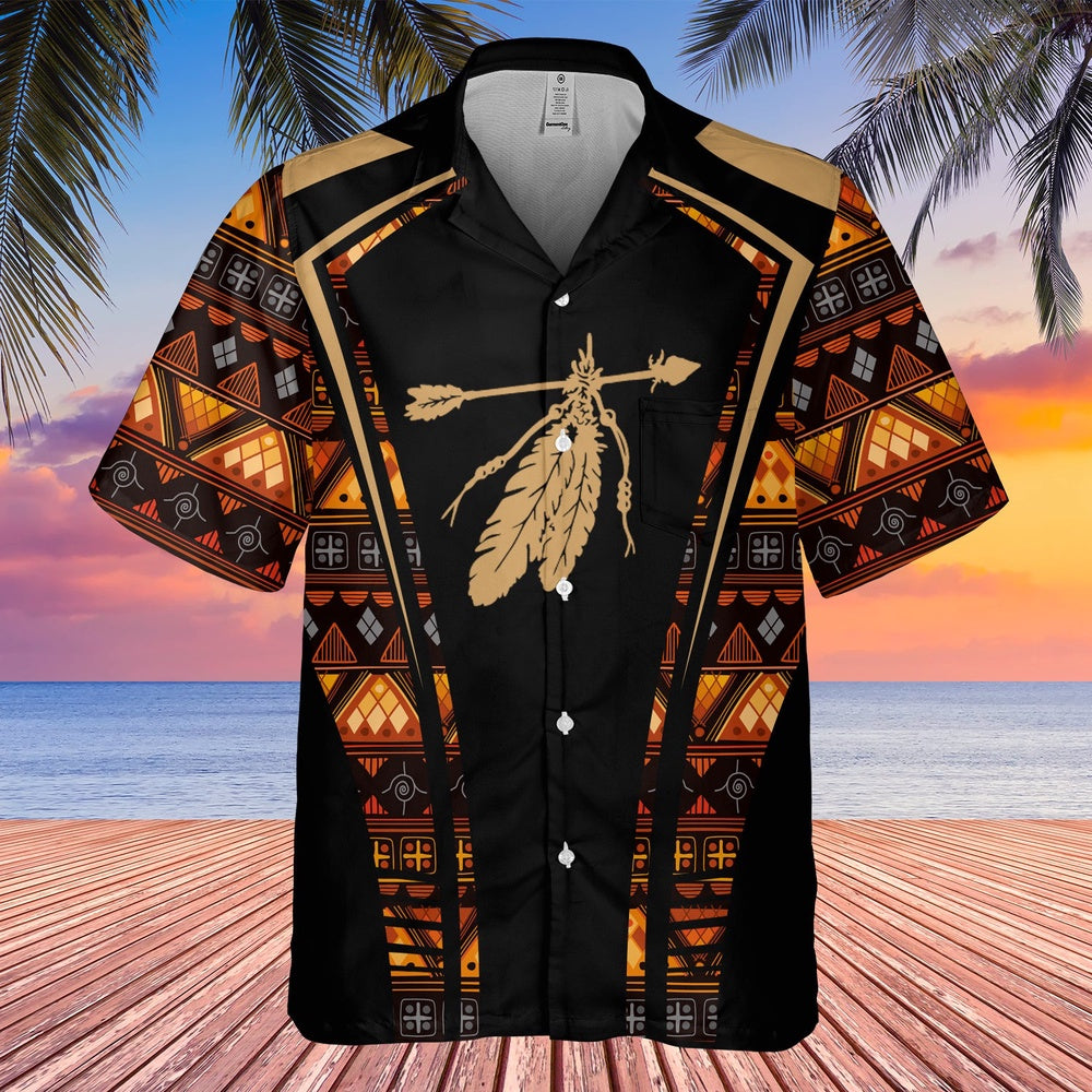 Native American Hawaiian Shirt, Edgy And Unique Hawaiian Shirt, Native Pattern Shirt