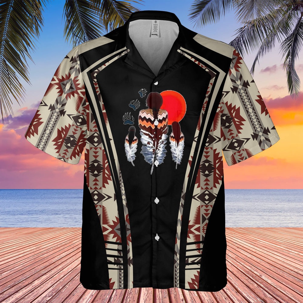 Native American Hawaiian Shirt, Elegant And Light Hawaiian Shirt, Native Pattern Shirt