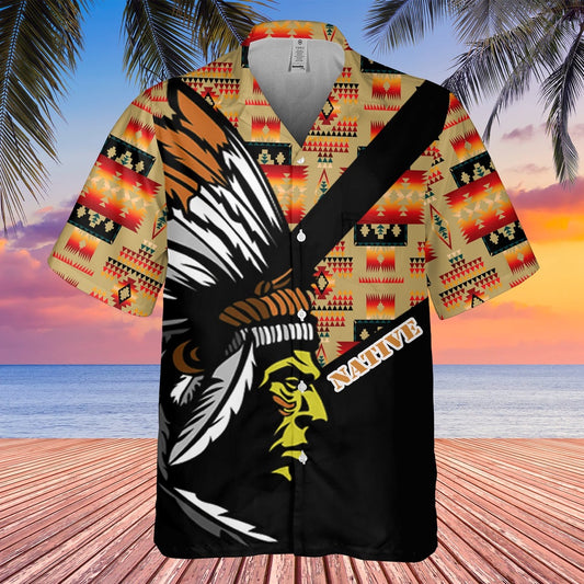 Native American Hawaiian Shirt, Epic Soul Hawaiian Shirt, Native American Chief Shirt, Native Pattern Shirt