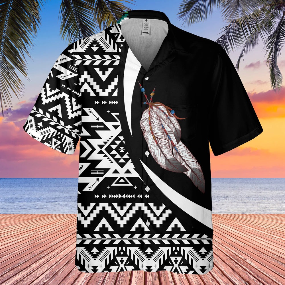 Native American Hawaiian Shirt, Feather For Kids Cute And Adorable Hawaiian Shirt, Native Pattern Shirt